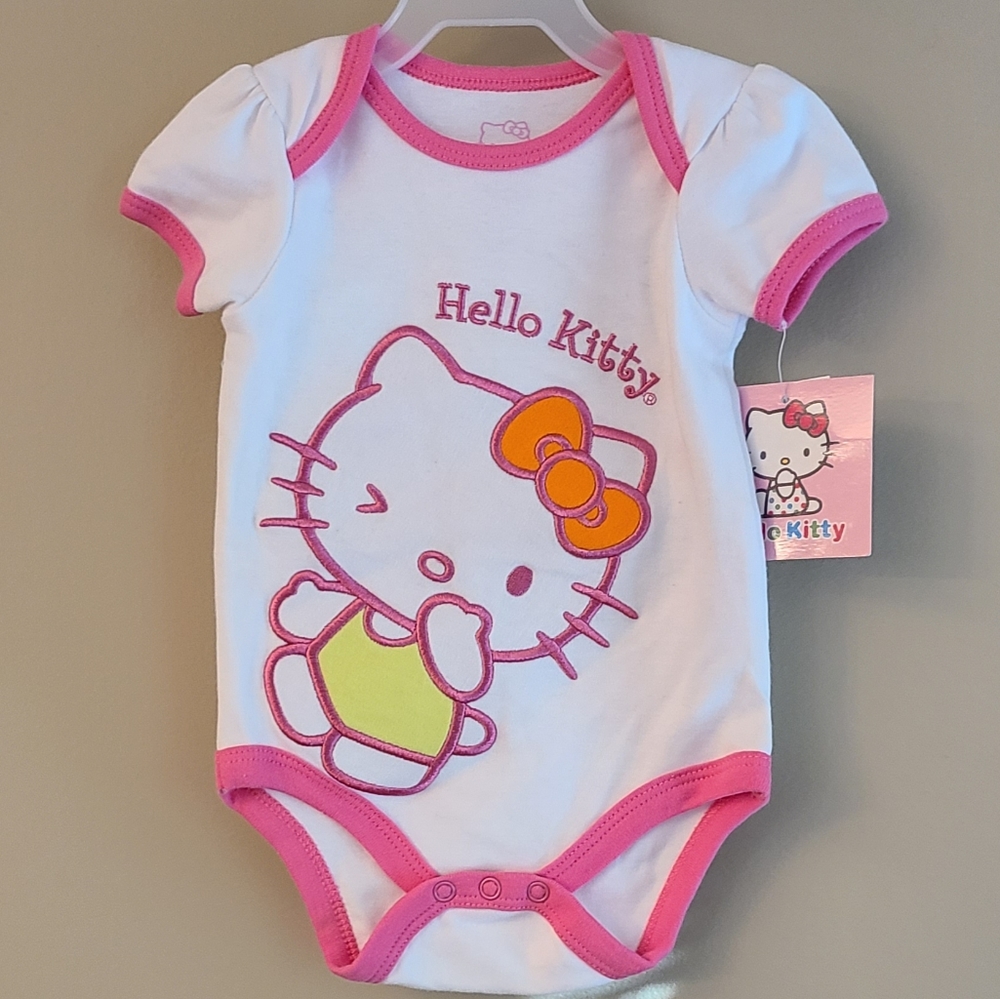 NWT Hello Kitty white embroidered onesie/bodysuit